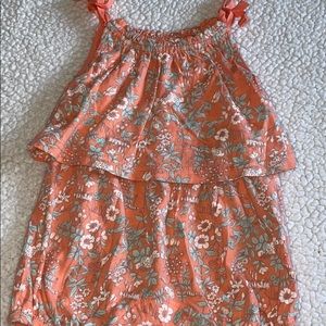 Baby Gap peach floral romper